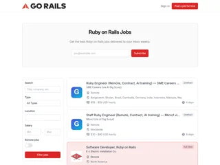 Ruby on Rails Job Board platform preview Ruby on Rails Job Board platform preview