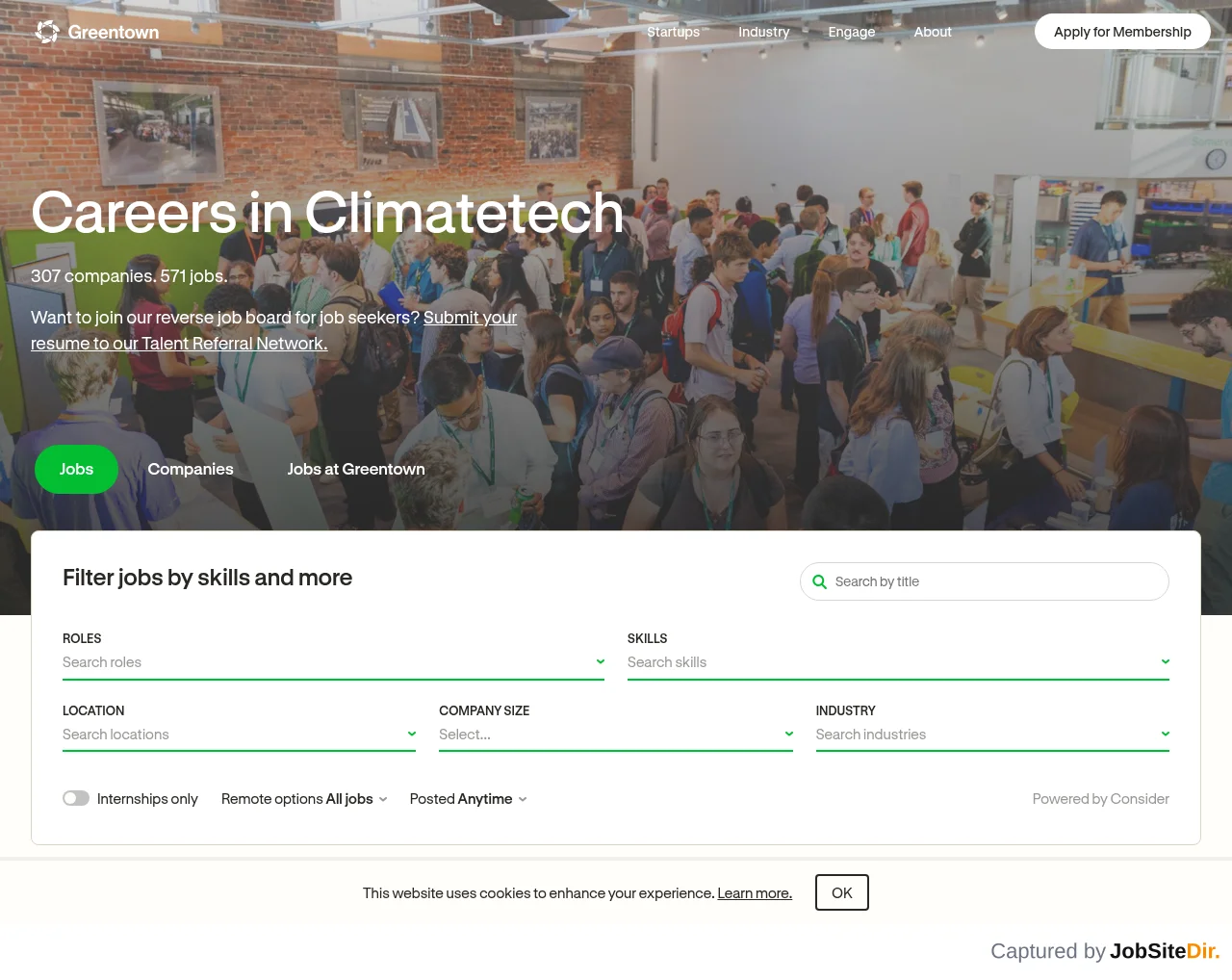 Greentown Jobs screenshot Greentown Jobs website screenshot