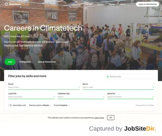 Greentown Jobs platform preview