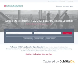 ProTalento - HACU's Job Board for Higher Education platform preview ProTalento - HACU's Job Board for Higher Education platform preview