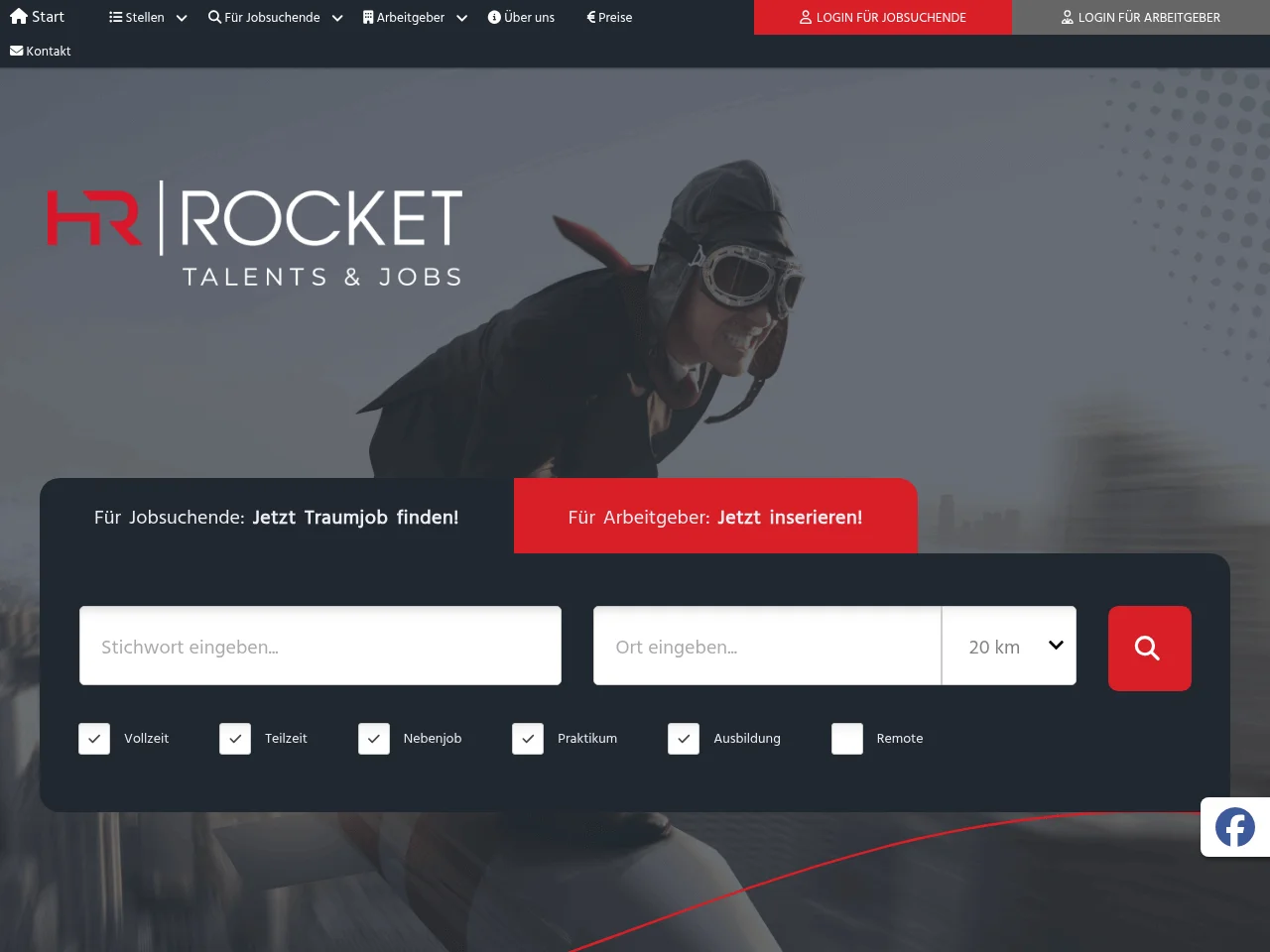 HR Rocket | Talents & Jobs screenshot HR Rocket | Talents & Jobs job board platform screenshot showing job search interface