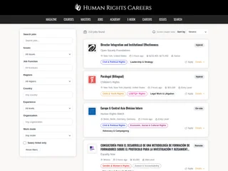 Human Rights Careers screenshot preview