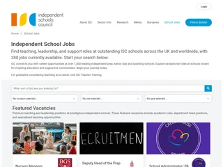 ISC School Jobs platform preview ISC School Jobs platform preview