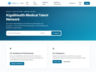 KigaliHealth Jobs platform preview KigaliHealth Jobs platform preview
