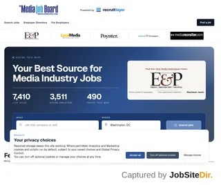 The Media Job Board platform preview The Media Job Board platform preview