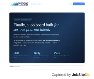Medicine to Market Jobs platform preview Medicine to Market Jobs platform preview