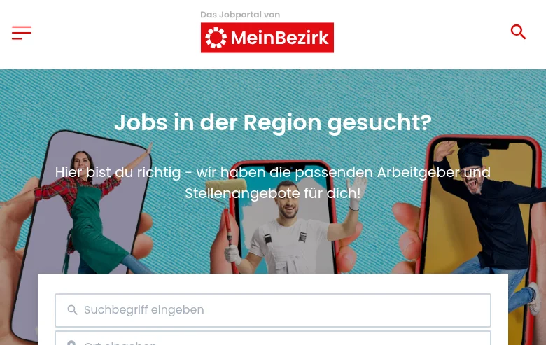 MeinBezirk.at Jobs screenshot MeinBezirk.at Jobs job board platform screenshot showing job search interface