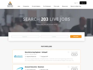 Montana High Tech Business Alliance Job Board screenshot preview
