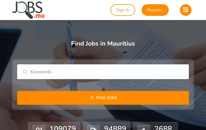 Jobs.mu screenshot Jobs.mu job board platform screenshot showing job search interface