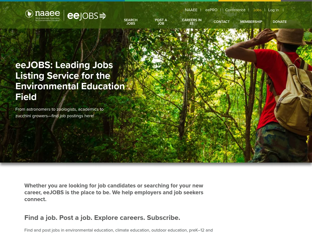 NAAEE Jobs screenshot NAAEE Jobs job board platform screenshot showing job search interface