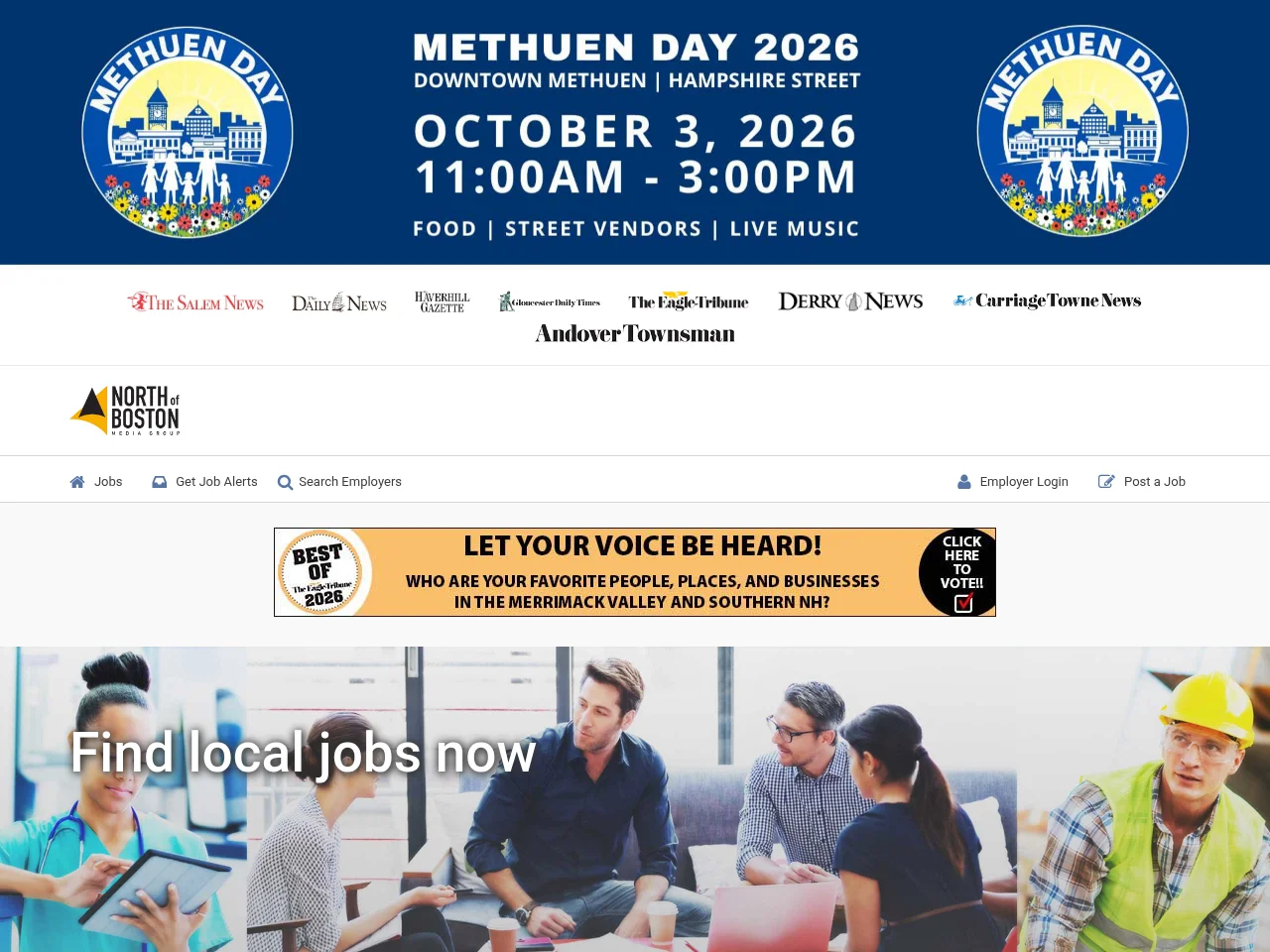 North of Boston Media Group screenshot North of Boston Media Group job board platform screenshot showing job search interface