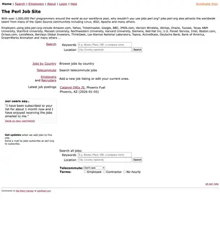 The Perl Job Site platform preview