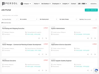 PERSOL Malaysia Job Portal platform preview