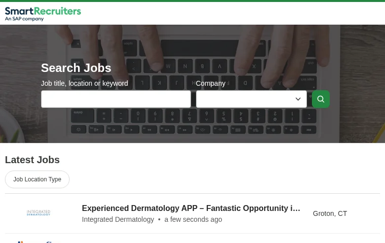 SmartRecruiters Job Search job board platform screenshot showing job search interface