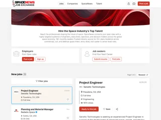 SpaceNews Job Exchange screenshot preview