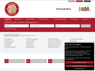 Jobs for Stevenage Fans platform preview