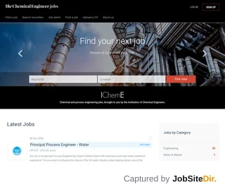 The Chemical Engineer Job Board platform preview