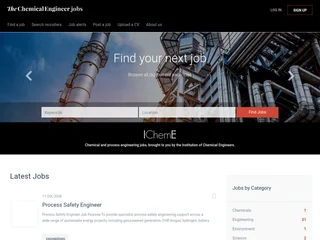 The Chemical Engineer Job Board platform preview