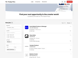 The Publish Press Jobs platform preview