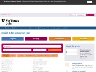 Vet Times Jobs screenshot preview