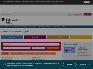 Vet Times Jobs platform preview Vet Times Jobs platform preview