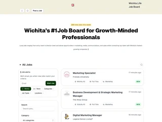 Wichita Life Job Board platform preview