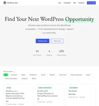 WordPress Jobs platform preview