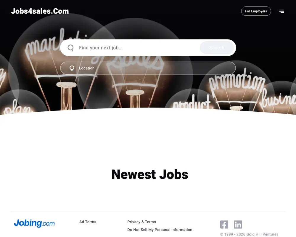 Jobing.com job board platform screenshot showing job search interface