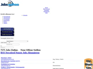 Jobsahoo.ch platform preview Jobsahoo.ch platform preview