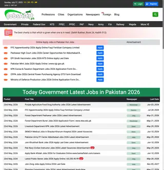 JobsAlert.pk platform preview