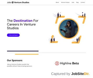 Jobs @ Venture Studios platform preview