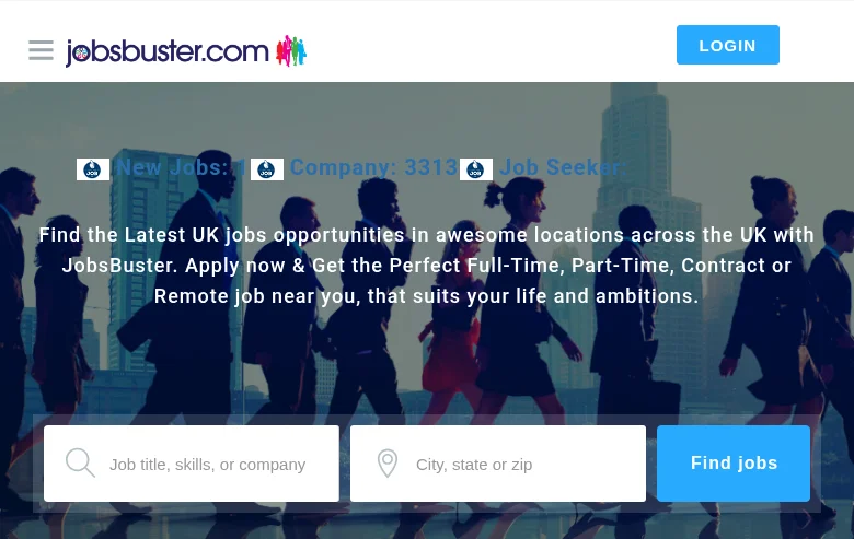 Jobsbuster screenshot Jobsbuster job board platform screenshot showing job search interface