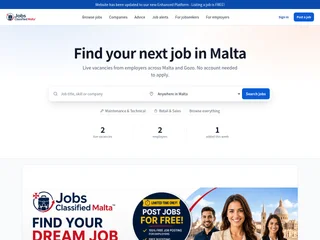 Jobs Classified Malta platform preview Jobs Classified Malta platform preview