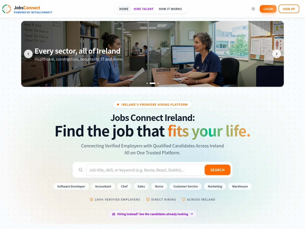 JobsConnect screenshot JobsConnect job board platform screenshot showing job search interface