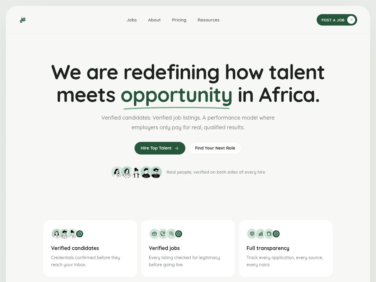 JobsEden job board platform screenshot showing job search interface