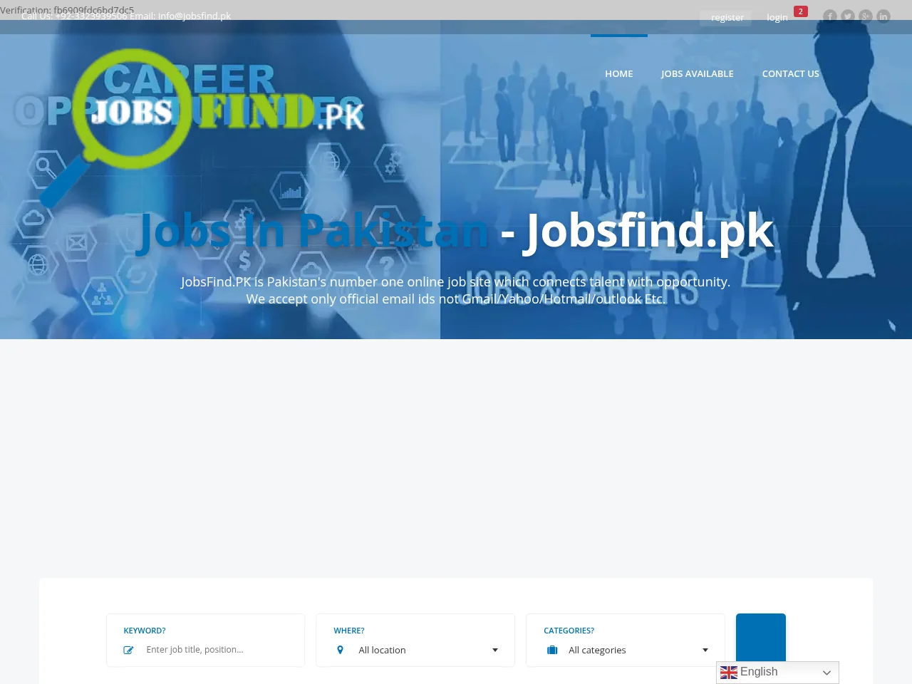 JobsFind.pk screenshot JobsFind.pk website screenshot