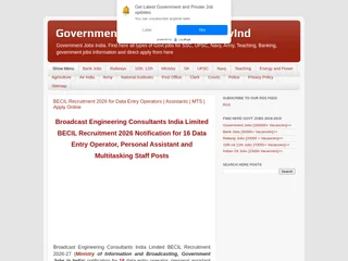 JobsGovInd platform preview JobsGovInd platform preview