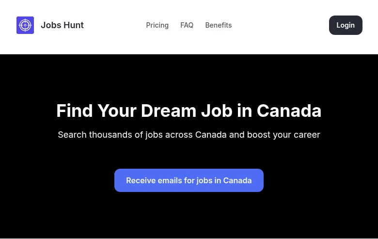 Jobshunt.ca screenshot Jobshunt.ca job board platform screenshot showing job search interface