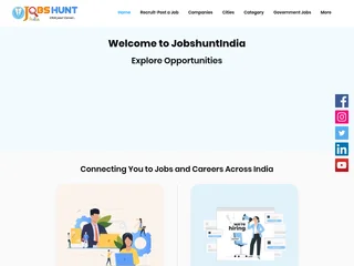 JobsHuntIndia platform preview JobsHuntIndia platform preview