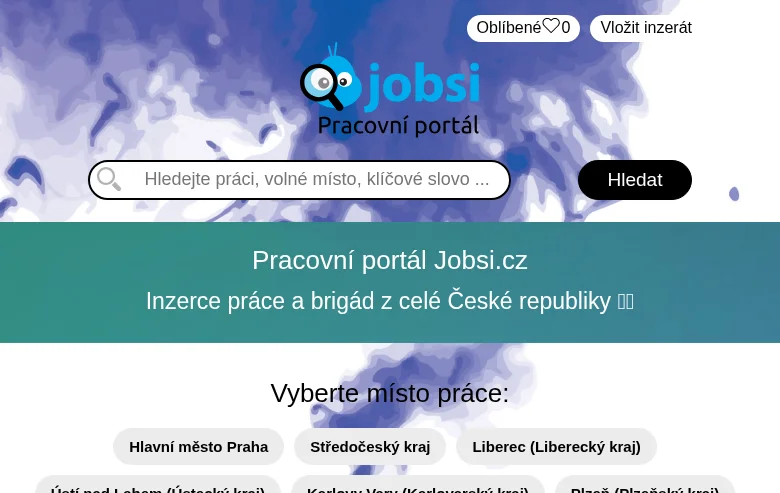 Jobsi.cz screenshot Jobsi.cz job board platform screenshot showing job search interface