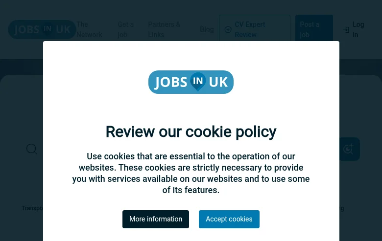 Jobs in United Kingdom screenshot Jobs in United Kingdom job board platform screenshot showing job search interface