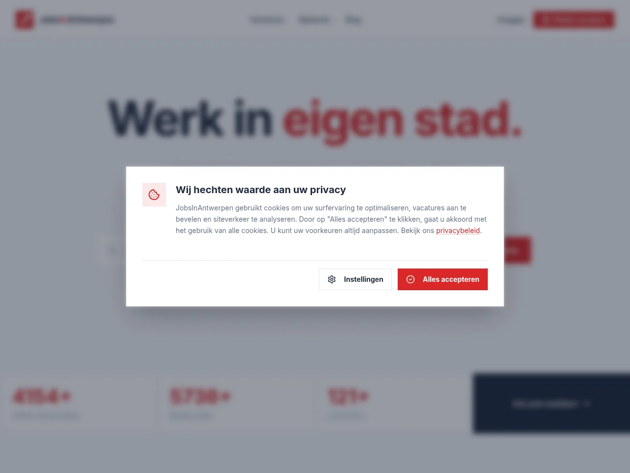 JobsInAntwerpen screenshot JobsInAntwerpen job board platform screenshot showing job search interface