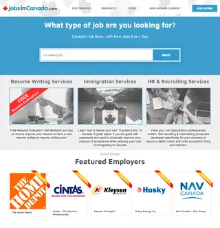 Jobs in Canada platform preview