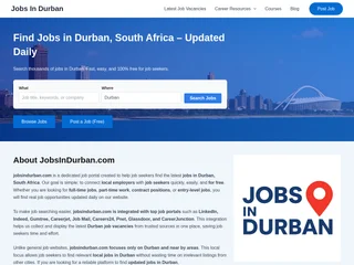 JobsInDurban.com screenshot preview