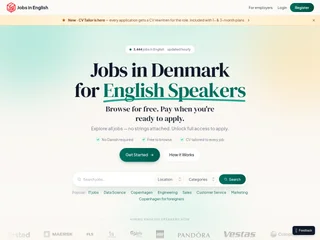 JobsInEnglish.dk screenshot preview