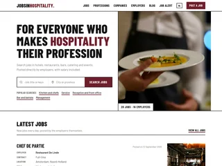 Jobsinhospitality.nl platform preview