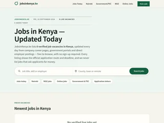 JobsInKenya.ke screenshot preview