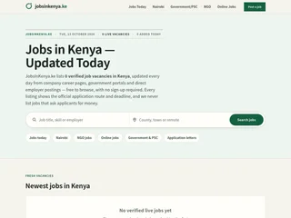 JobsInKenya.ke platform preview JobsInKenya.ke platform preview