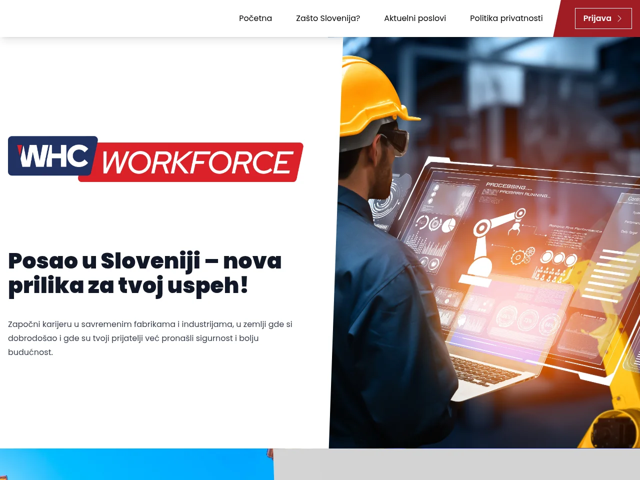 JobsInSlovenia job board platform screenshot showing job search interface