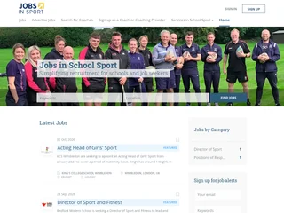 Jobs in Sport platform preview Jobs in Sport platform preview